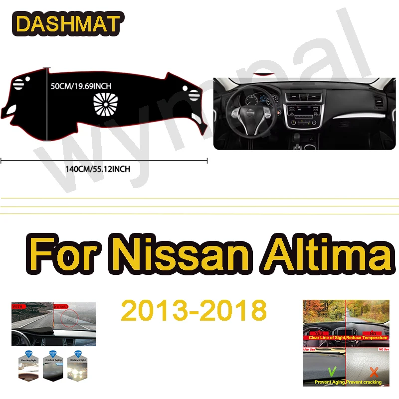 

For Nissan Altima 2013-2018 Car Dashboard Cover Avoid Light Pad Instrument Platform Cover Mat Carpet Accessories