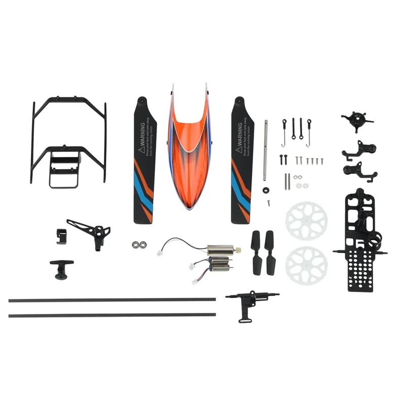 WOWFU-K127 Onderdelen Kit Versnellingen Hoofdrotor Luifel Schroeven Basisframe Blades Staart Motor Set Voor Wltoys XK K127 RC Helicopter