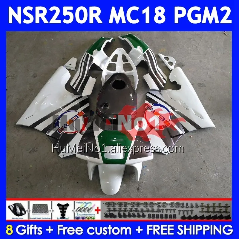 Body For HONDA NSR250R White black NS250 NSR 250 R NSR 250R 1988 1989 14No.1 MC16 MC18 PGM2 NSR250 RR NSR250RR 88 89 Fairings