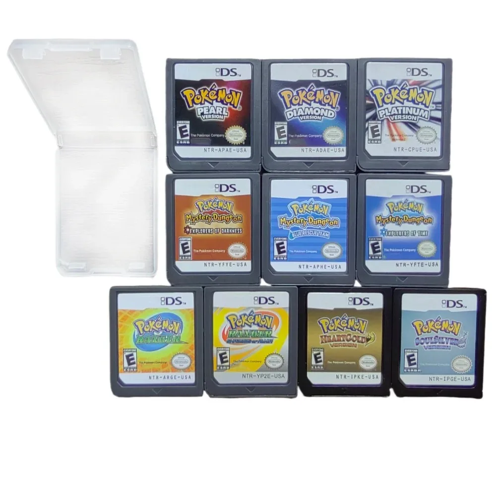 Cartucho de Videojuego para Consola DS de EE. UU., Serie Pokémon: HeartGold, SoulSilver, Platinum, Diamond, Pearl, Black 2, White 2