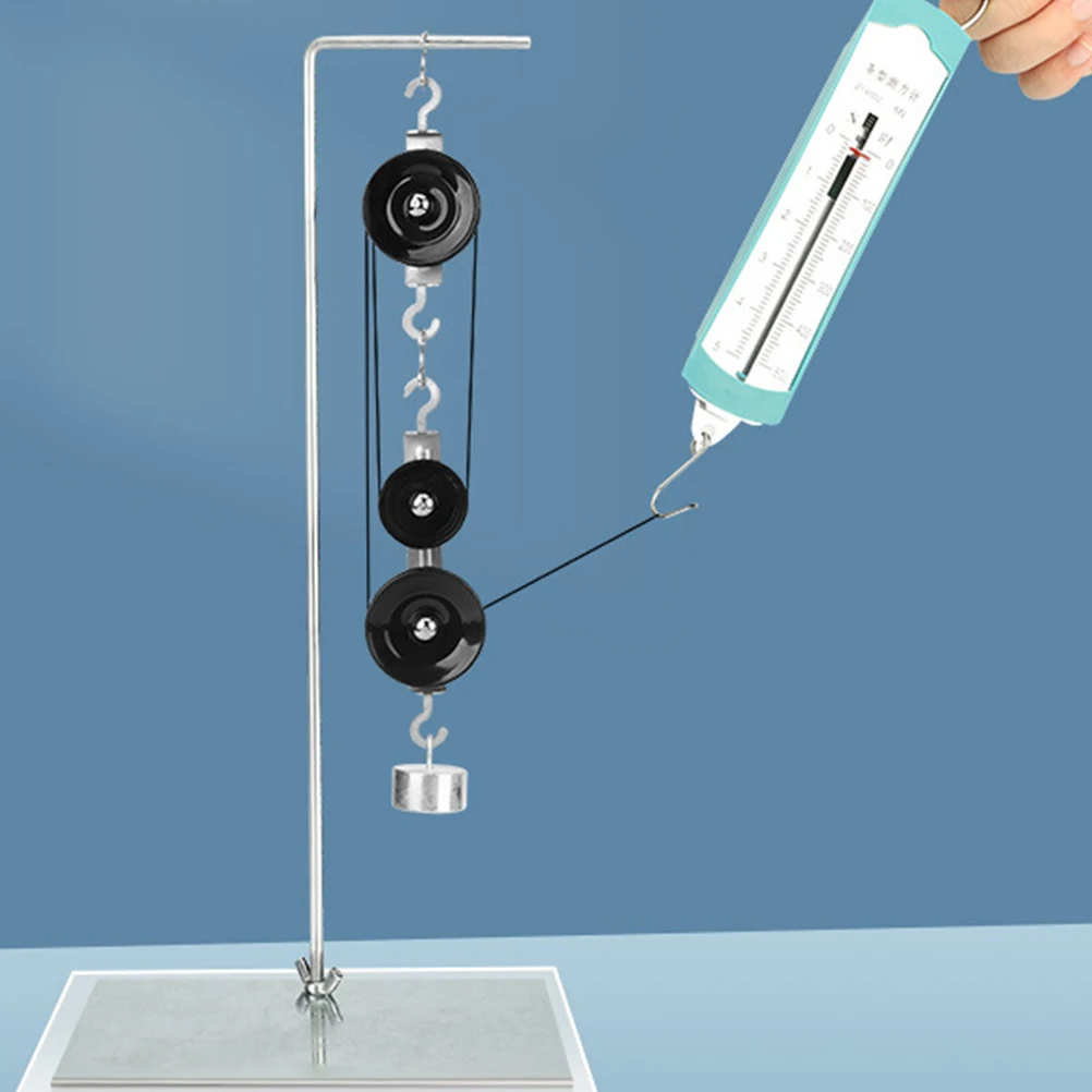 

4Pcs Pulley Teaching Equipment Rack Mounted Single Double Pulley System for Physics Experiments School Mechanics Tool