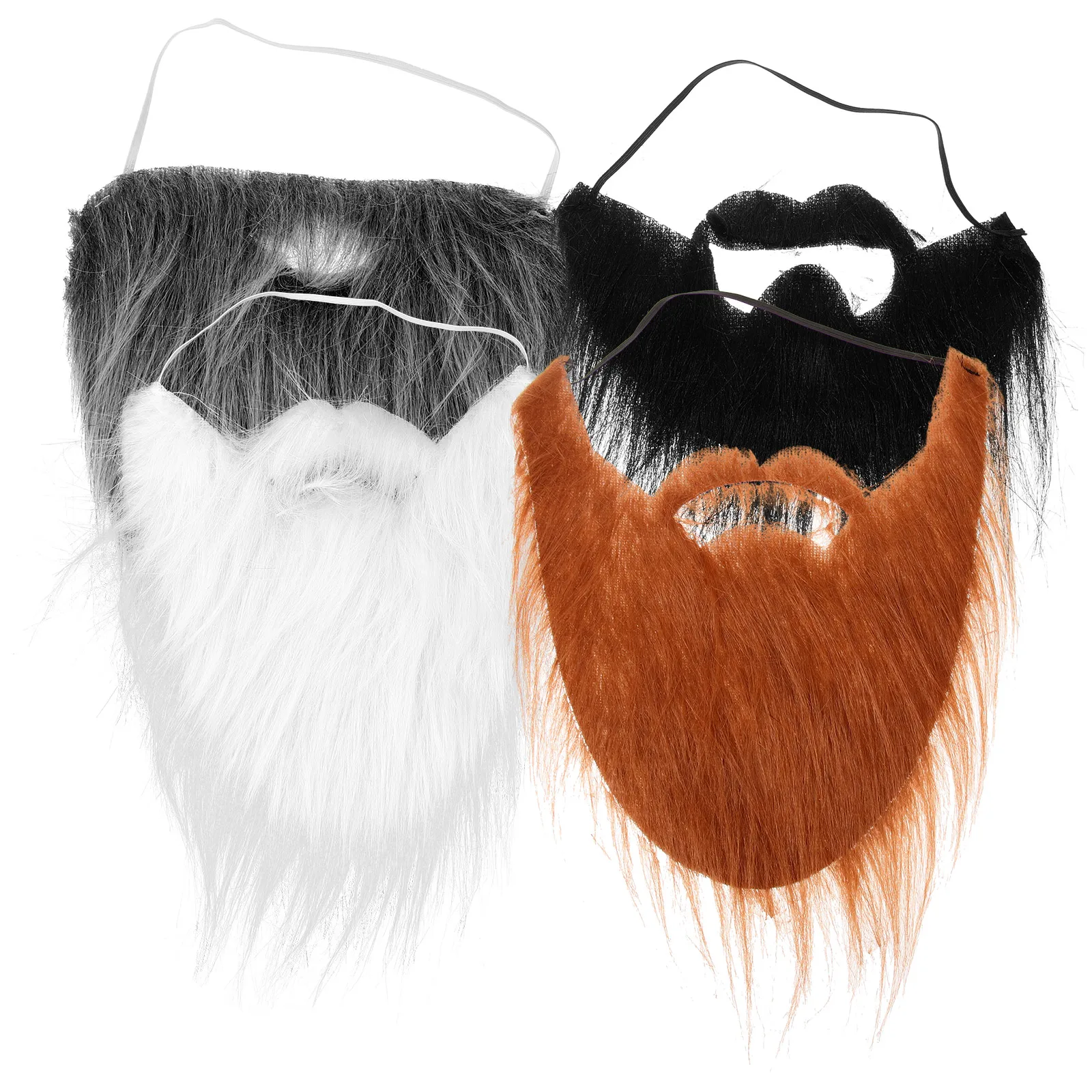 

4pcs Big Bearded Costume Realistic Fake Beards for Men Halloween Party Gnome Beard Cosplay Props Stage Performance Various