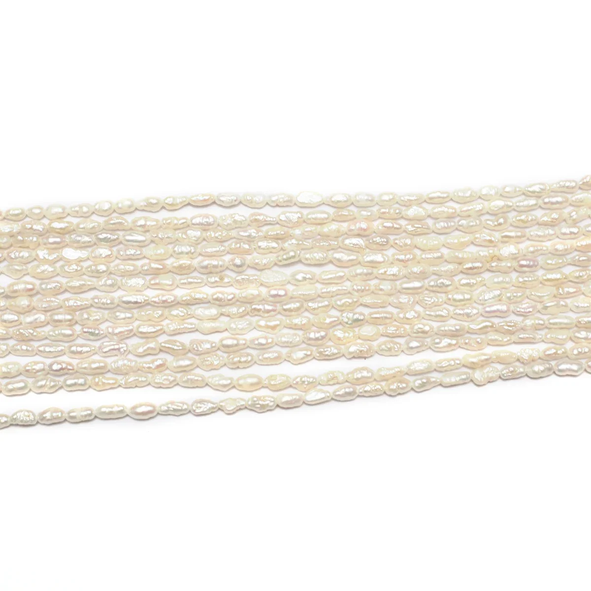 

4*5mm A Rice Loose Beads Natural Freshwater Pearls for Jewelry Making DIY Necklace Bracelet Accessory 36cm Christmas Gift