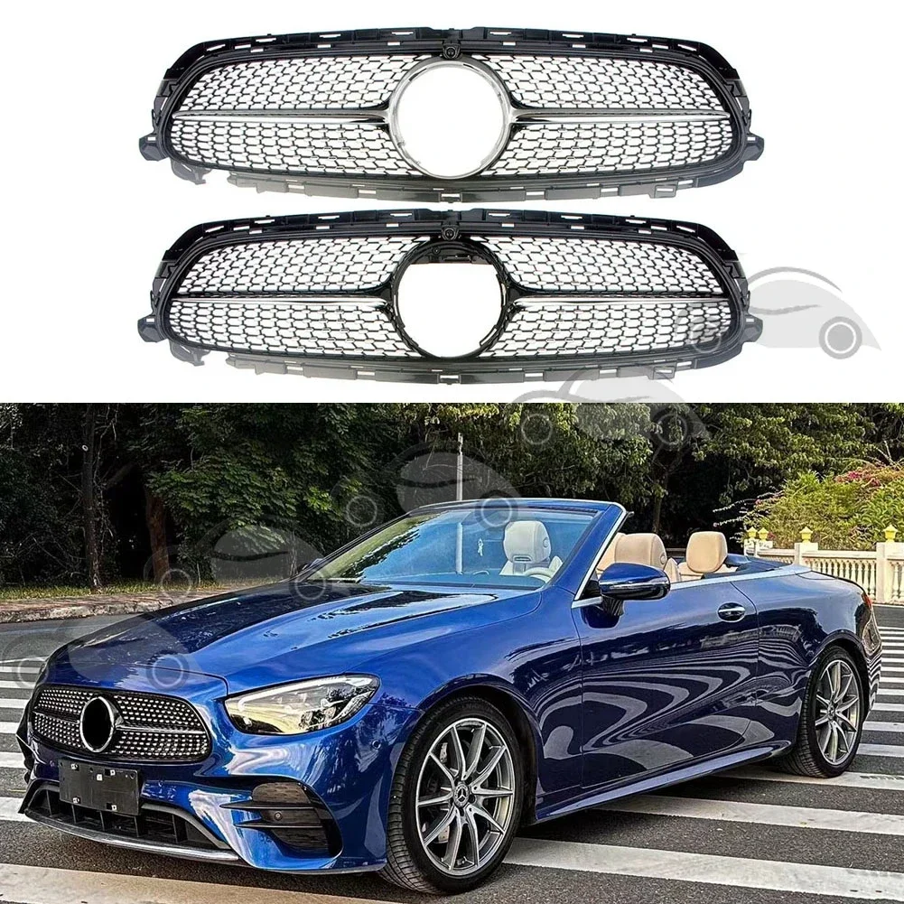 

Front Bumper Racing Grill Billet Grille Cover For Mercedes-Benz W213 E-Class 2020 2021 Daimond E300 E350 E450