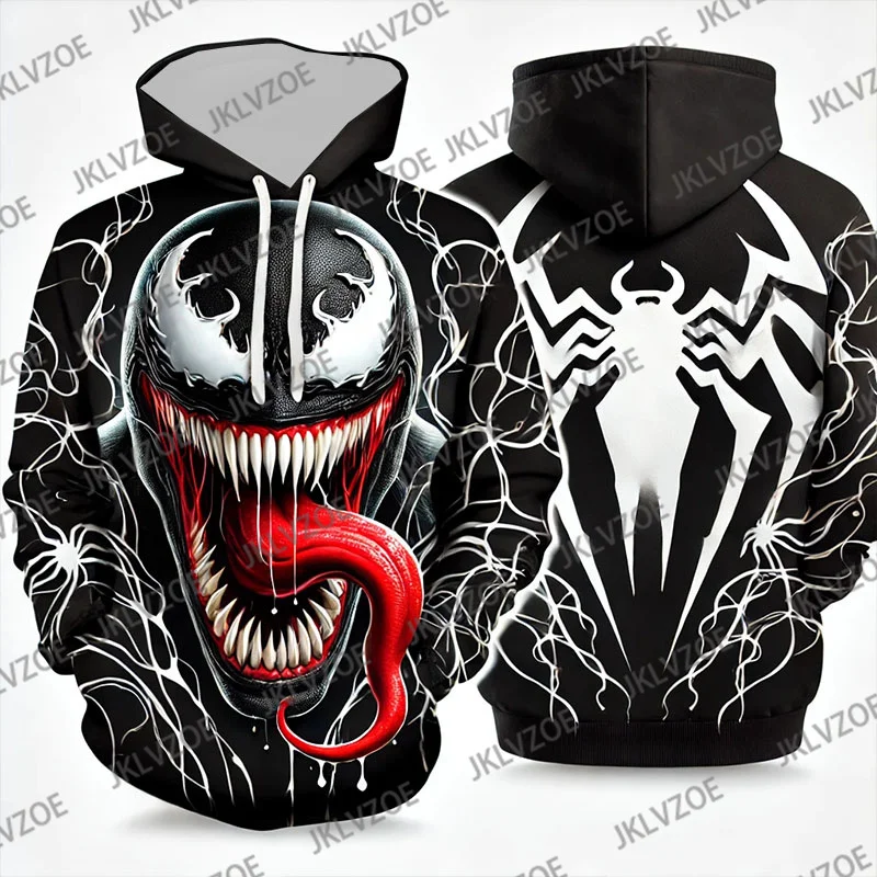 Autumn Winter Women Men Women Hooded Fashion Venom 3 Movie Hooded Tracksuit Pullover Hoodie 3D Print Streetwear Top Men Clothing