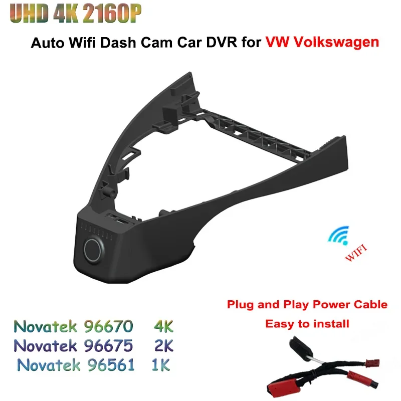 

Автомобильный видеорегистратор Ultra HD 2160P 4K, специальный видеорегистратор 2K WIFI, видеорегистратор для VW Volkswagen Tavendor 2023 2024 2025, регистратор вождения