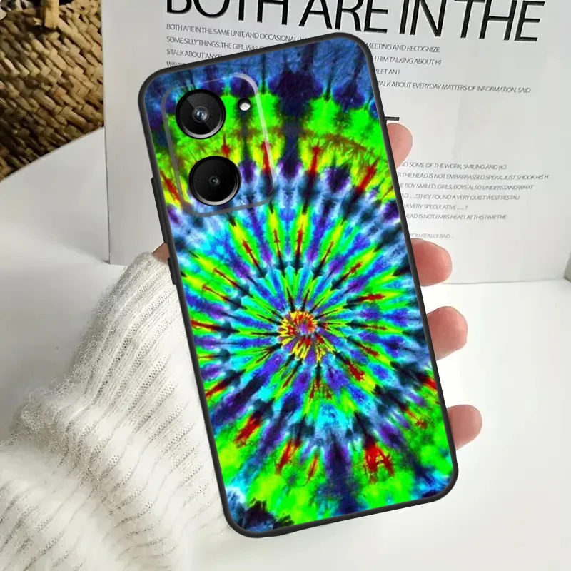 Trippy Tie Dye Hippie Art For Realme GT Neo 5 GT5 9 10 11 12 Pro Plus C30 C31 C33 C35 C25s C21Y C51 C55 C67 C53 Case