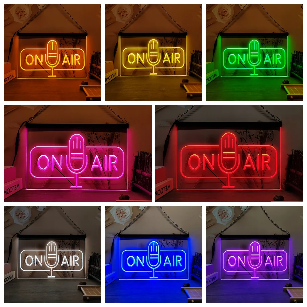 On Air Speaker Studio LED Neon Sign-3D Carving Wall Art for Home,Room,Bedroom,Office,Farmhouse Decor