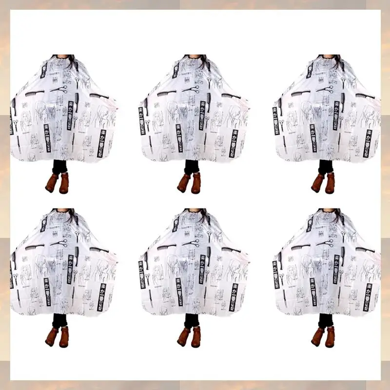 

T83C-6X Adult Salon Barber Gown Cape Hairdressing Hairdresser Hair Cutting Cloth Black