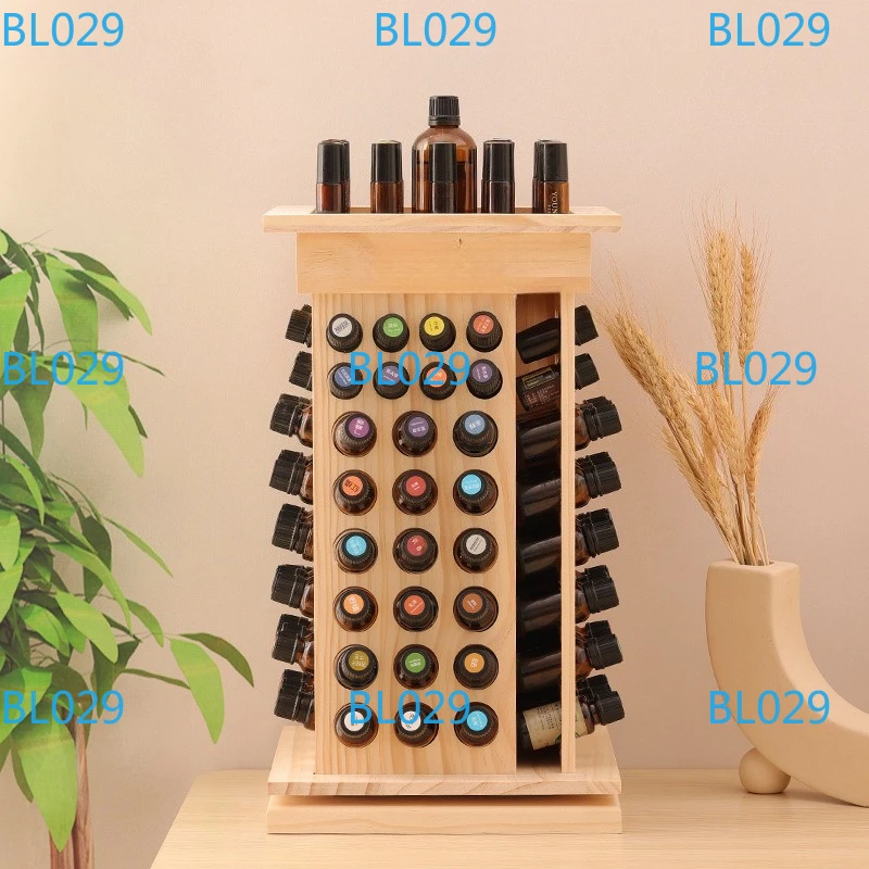 Smooth Rotating Storage Rack 125 Grid Essential Oil Bottled Display Shelf Beauty Salon Desktop Organizers Storage Stand