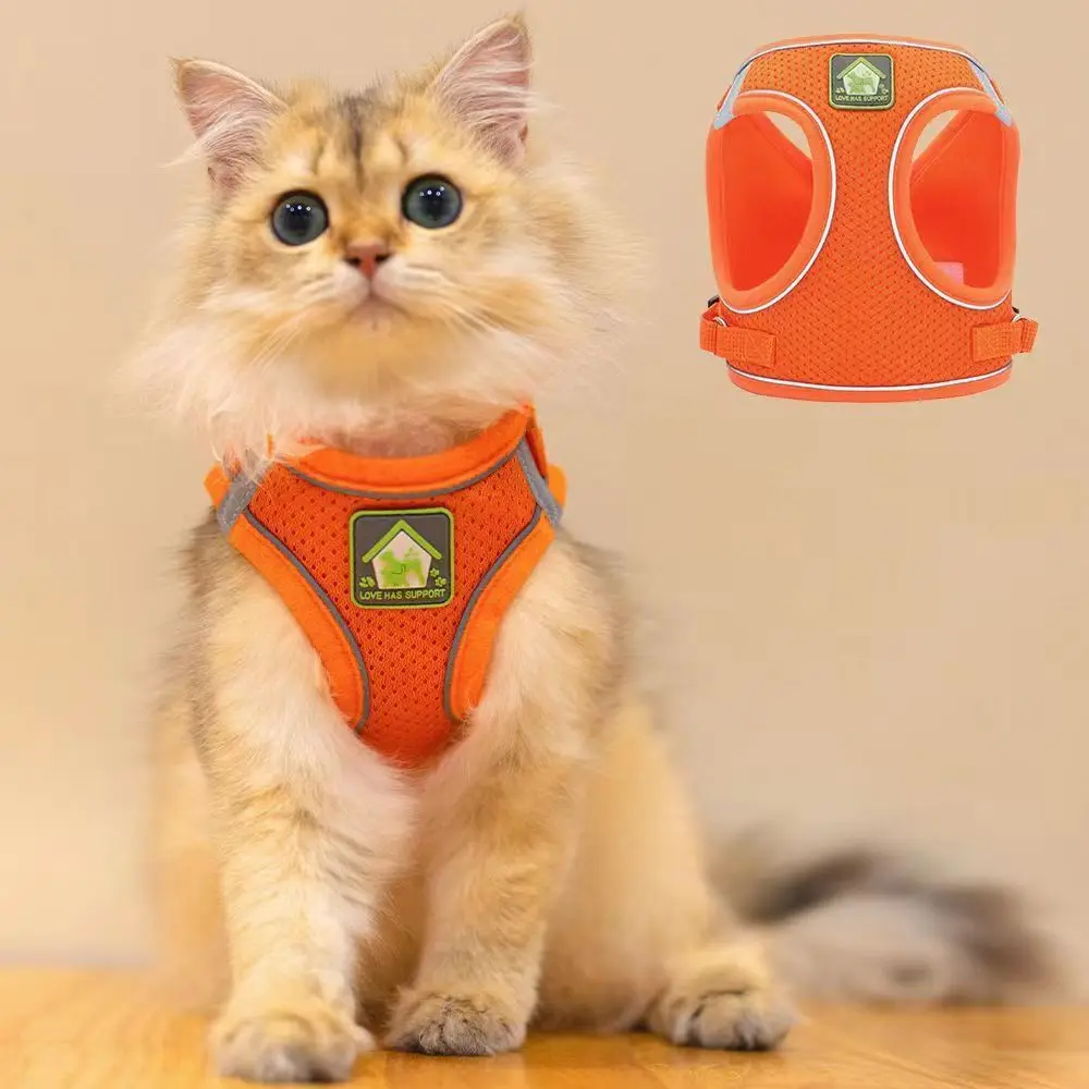 Cat Harness Reflective Pet Harnesses And Leashes Set Adjustable Pet Harness for Cats Small Dogs Pug Chihuahua Cat Accessories