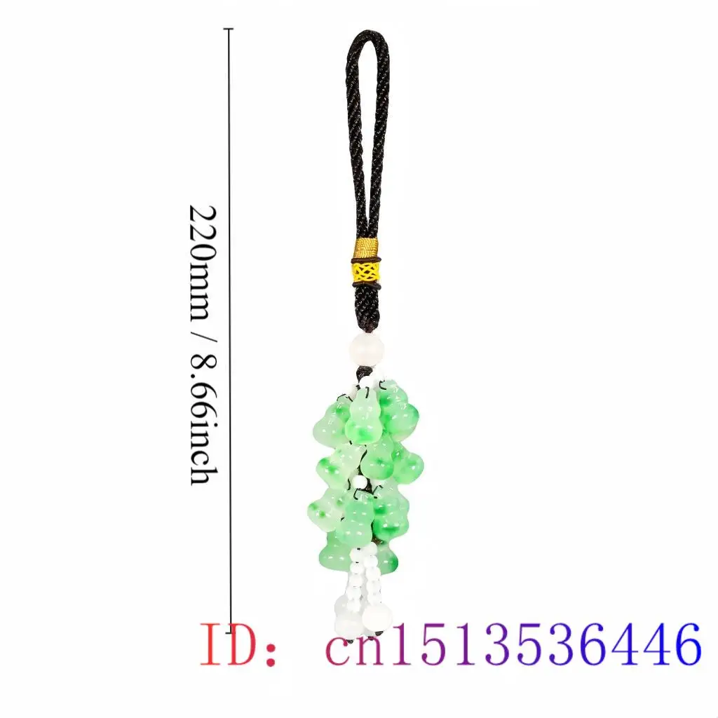 Natural Real Jade Keychain Designer Fashion Car Accessories Key chain key holder Phone Charm Green Luxury Customized Lanyard