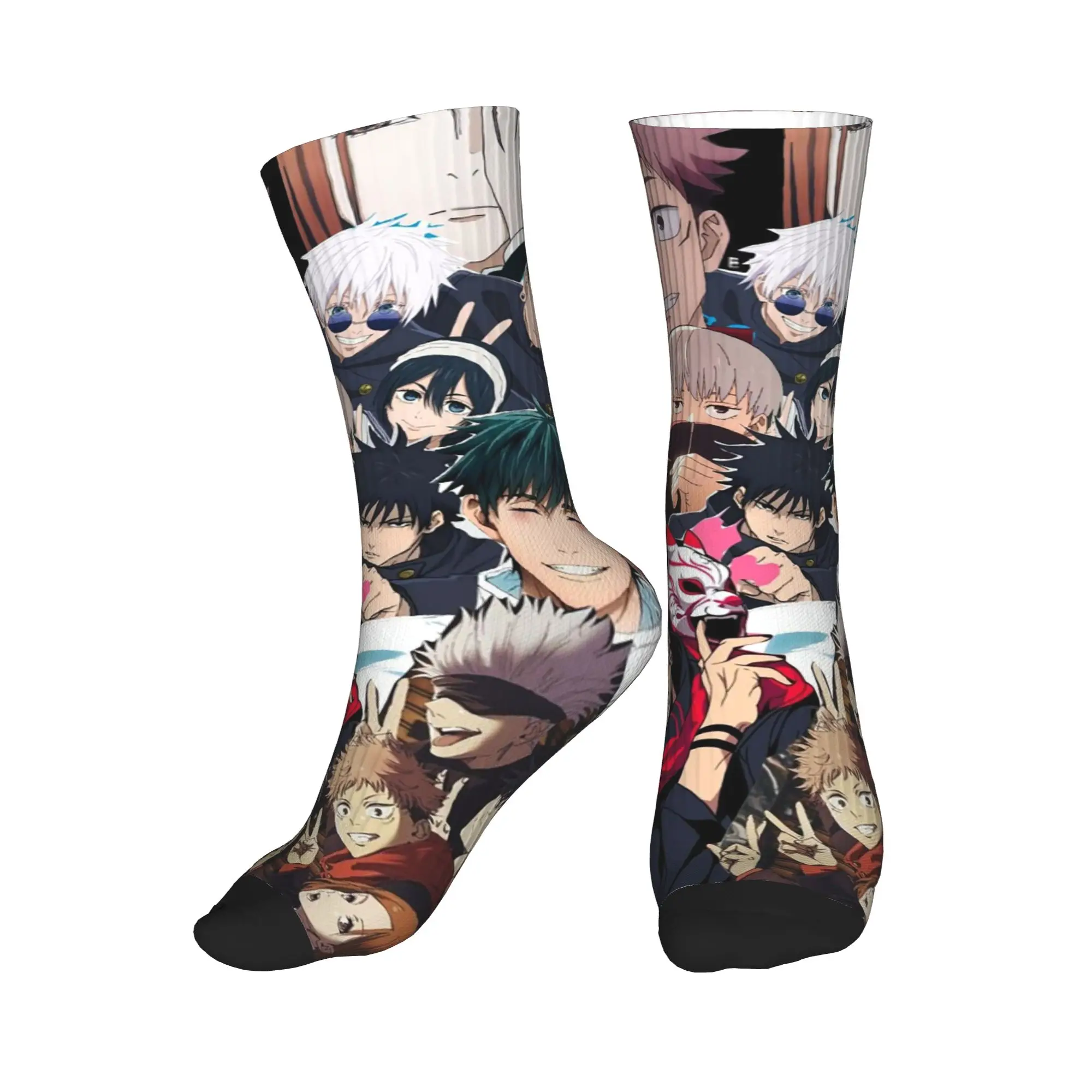 

All Seasons Megumi Besto Friendo Jujutsu Kaisen Sukuna Anime Sport Middle Tube Socks Crew Socks Casual Stockings for Men Women