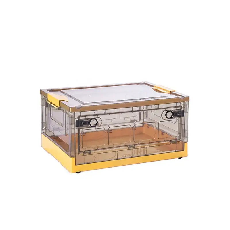 

Front Open Storage Box Household Side Open Toy Book Plastic Storage Box Sub Organize Yellow