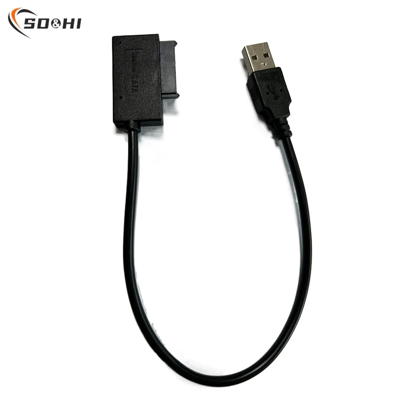 

1 шт. USB 2,0 Mini Sata II 7 + 6 13Pin адаптер конвертер для ноутбука CD/DVD привод адаптер шнура передачи данных