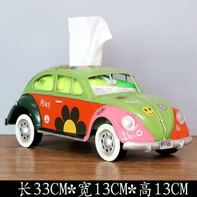 Beetle 33cm Retro Wrought Iron Creative Industrial Style Restaurant Paper Box Decoration