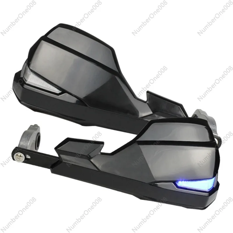 

Universal 2 Pieces Handlebar Handguard Kit with LED Lamp with Turn Signal Light Easy to Install Accessories