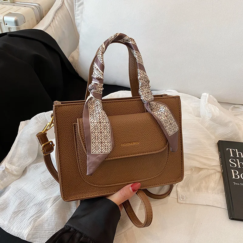 

Винтажный шарф, сумка, модный шелковый кошелек с верхней ручкой, женская элегантная сумка на плечо, сумка-тоут в стиле ретро, шикарный шарф с акцентом через плечо