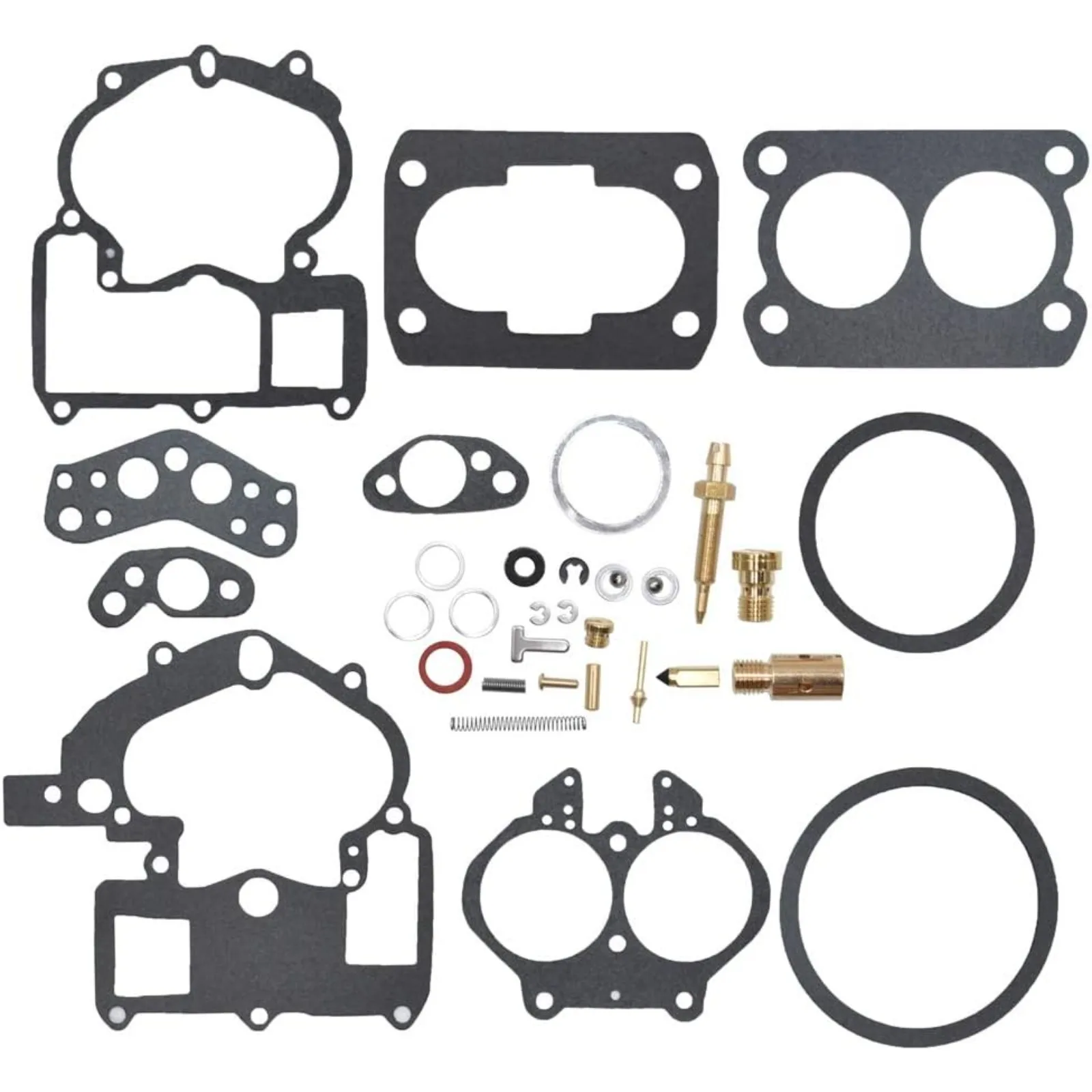 3302-804844002 Carburetor Rebuild Kit for Mercury Marine 3.0L 4.3L 5.0L 5.7L Mercarb 2 BBL 1389-9562A1 1389-806077A2 with Float