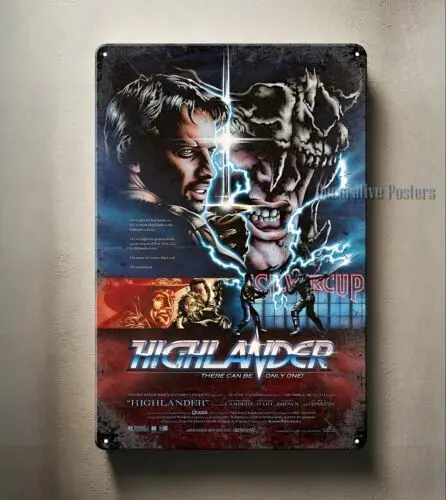 Highlander Movie Metal Poster - Collectable Tin Sign - 20x30cm