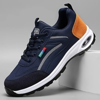 Indoor Height Increase of 3CM Trendy Men's Anti Slip and Anti Odor Running Shoes with Leather Surface and Waterproof Men's Shoes
