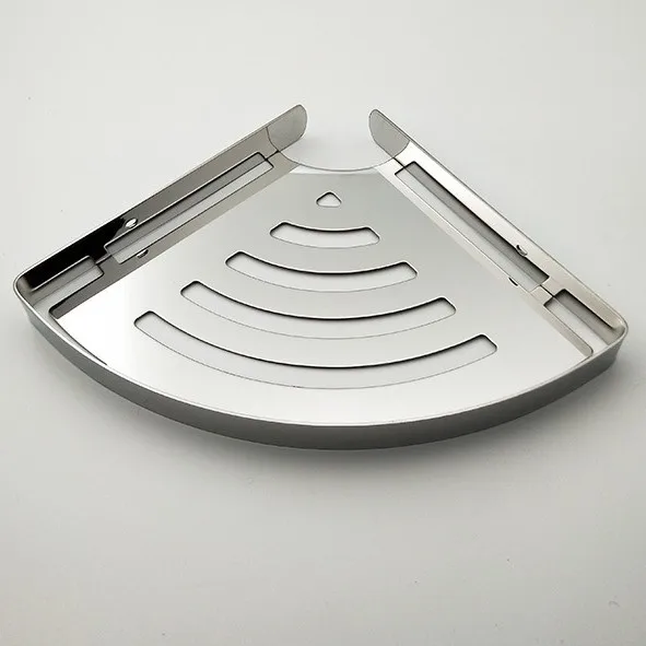 Stainless steel 304 modern minimalist design single layer triangular kitchen bathroom sink storage rack