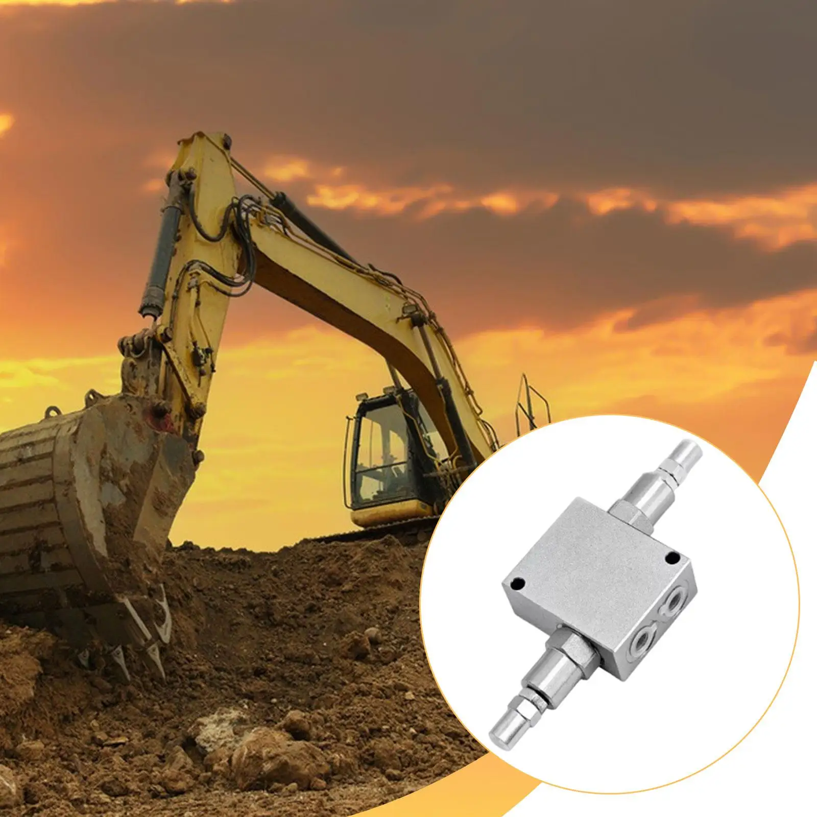 Mini Excavator Cushion Valve Kit Steel Compatible with 1/4