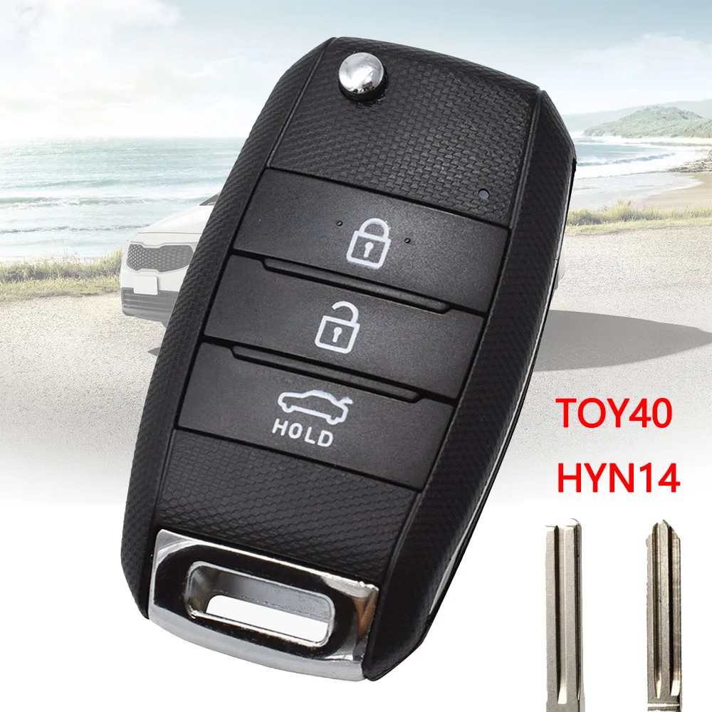 

3-кнопочный автомобильный брелок с дистанционным управлением для Kia Carens Ceed Stonic Optima Picanto Rio Soul Cerato Rando K3 Forte Niro Замена