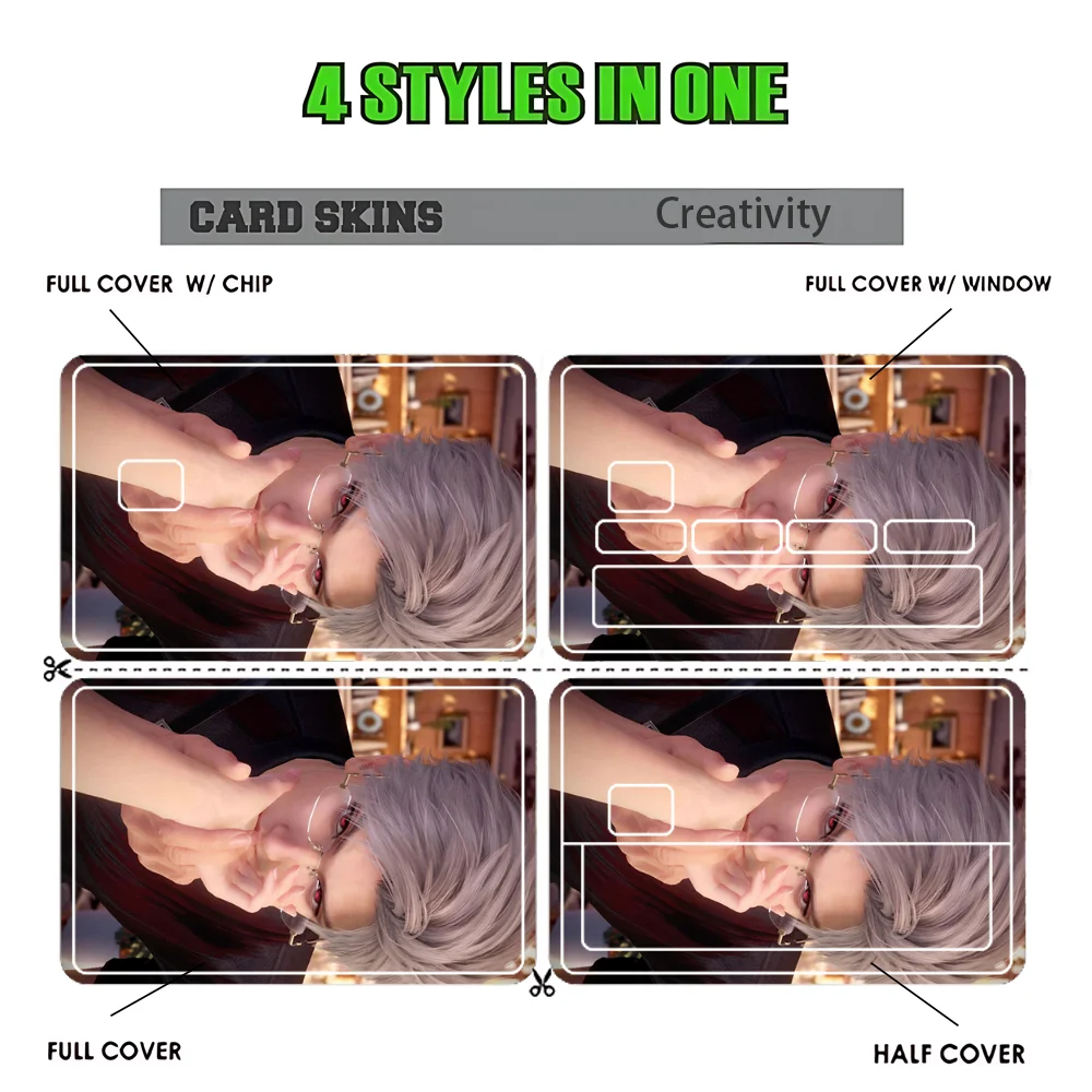Love and Deepspace Stickers Cartoon Credit Card Visa Debit Bank Charge Card Bus Metro Waterproof Sticker Decal Decoration