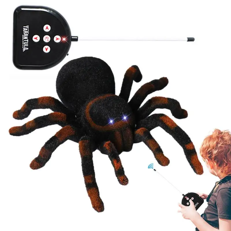 Electric Spider Toy Spider Toys For Kids With Glowing Eyes Prank Toys For Kids Spider Prank Remote Control Toy With Realistic