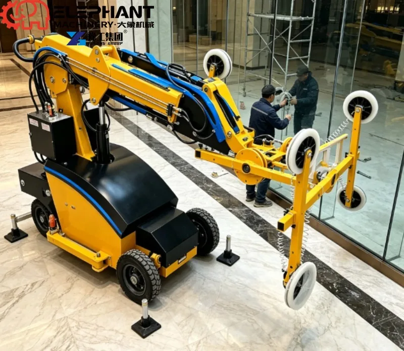 800kg Compact Vacuum Glass Lifting Crane, Space Saving Glass Suction Equipment For Narrow Aisle Storage