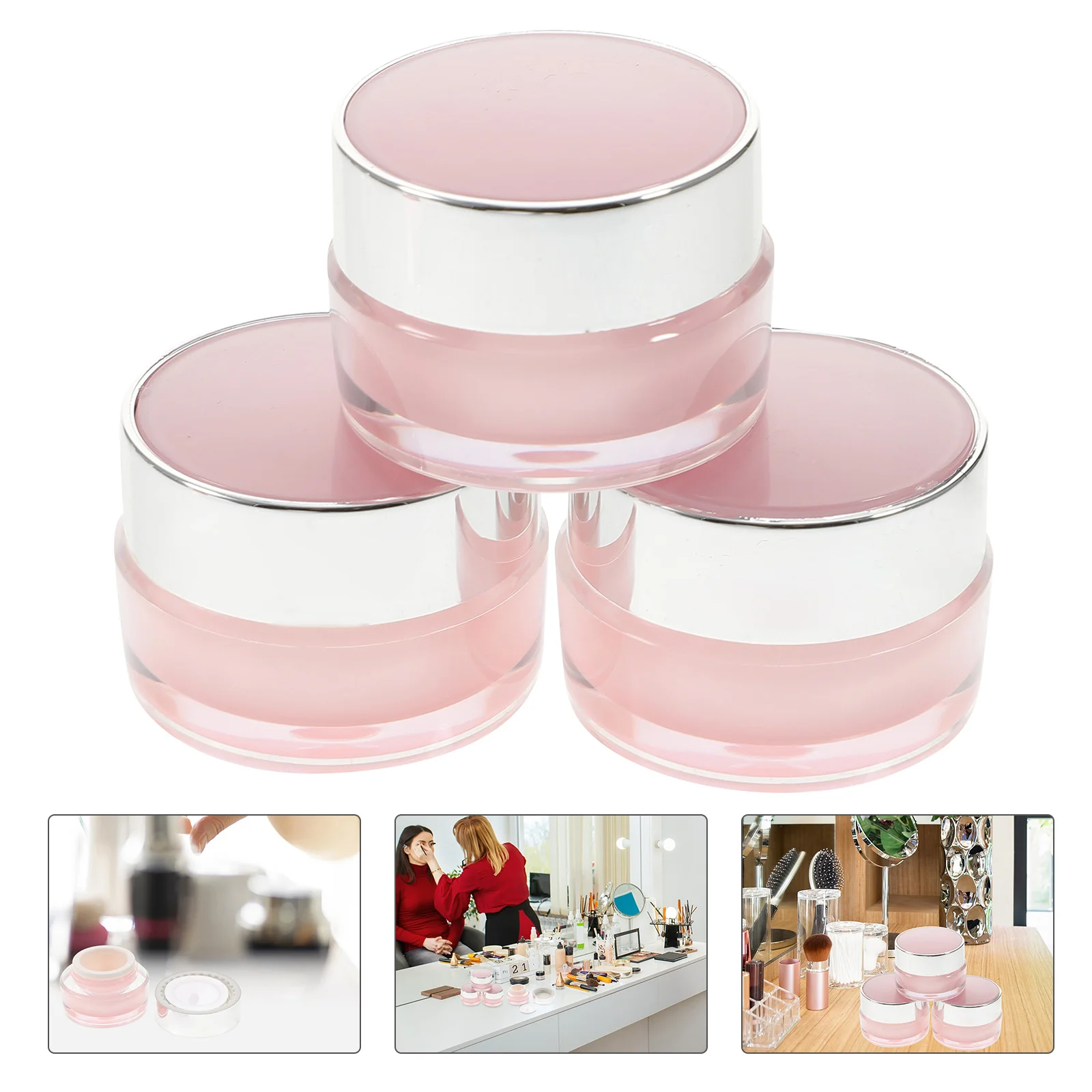 

4 Pcs Multipurpose Jars Jar Bottle Buttercream Travel Jars for Creams Skincare Containers Vacuum Lotions and