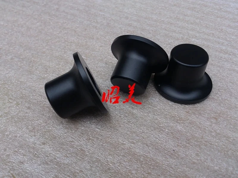 1 Uds 40*24*26mm potenciómetro de volumen amplificador perilla de aluminio sombrero de paja plata mate/negro/dorado (opcional)