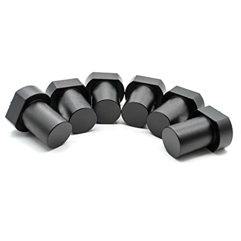 6Piece Aluminum Alloy Bench Dog Bench Dog Clamp  Woodworking Table Clamping Jaws (Black)