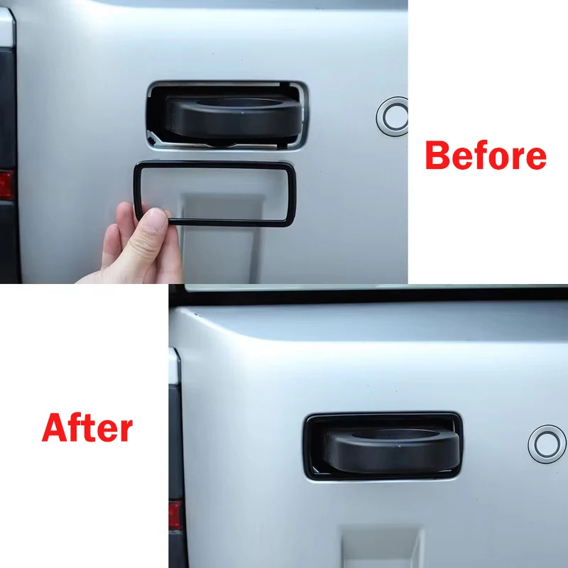 Fit for Land Rover Defender 90 110 130 2020-2024 ABS Glossy Black Car Trailer Hook Hole Frame Cover Decoration Trim