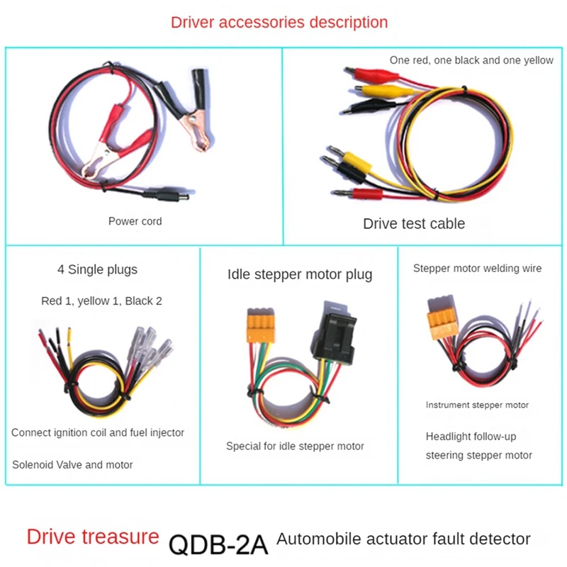 PZHI-QDB-2A 3A Car Ignition Coil Tester Car Idle Stepper Motor Solenoid Valve Injector Actuator Fault Detector Driver