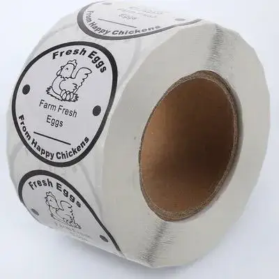 

Egg Packaging Stickers 381mm Fresh Eggs Carton Labels Chicken Business Paper Cartons Date Labeling Farm Market Safe Cleaner