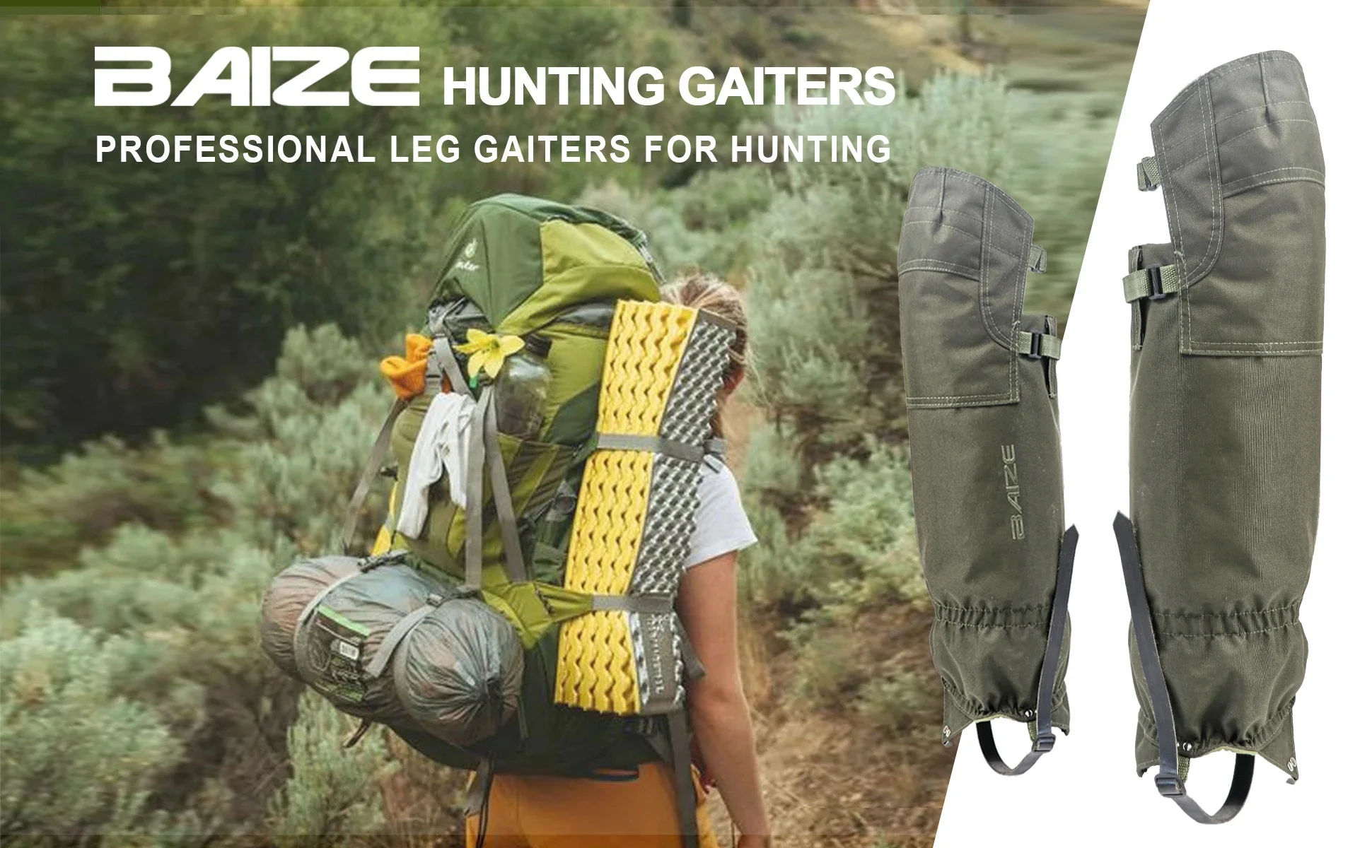 Taktische Beinmanschetten Wasserdichter Oxford-Stoff Knie-Beinschutz Reißfest Verstellbar Atmungsaktiv Outdoor-Schuhüberzug für die Jagd – Detail 7