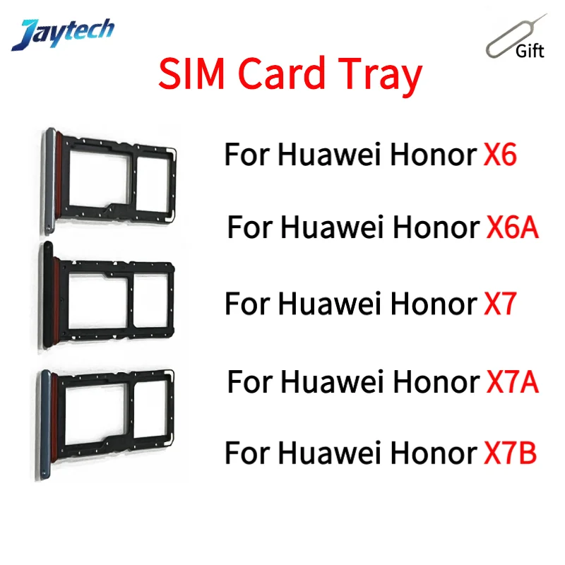 

10PCS Sim Card Tray Socket Adapter For Huawei Honor X6 X6A X7 X7A X7B Sim Card Reader Slot Connector Holder Repair Parts