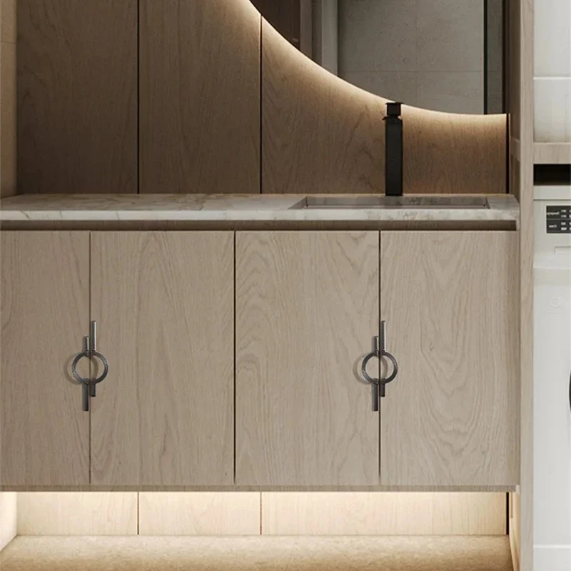 New Chinese Style Round Furniture Kitchen Cabinet and Storage Handles Wardrobe and Drawer Long Cabinet