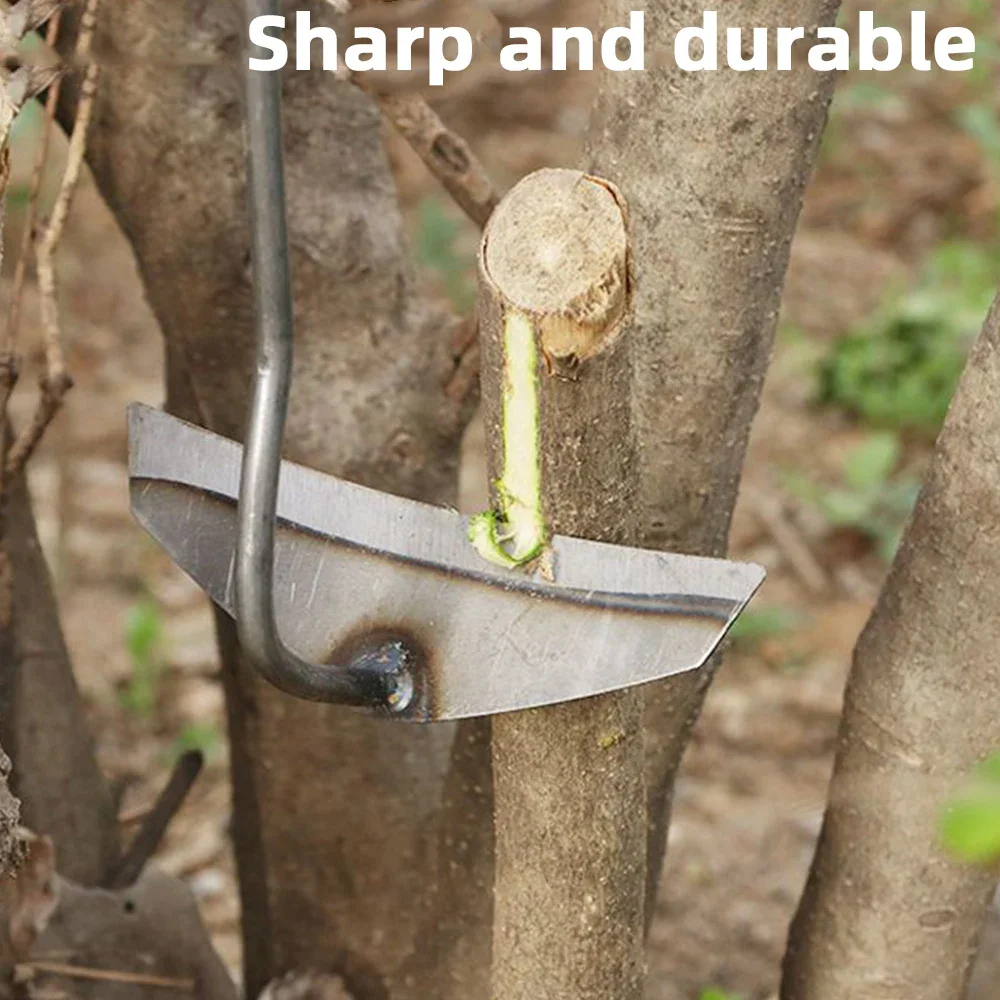 1Pc All-steel Hardened Hoe Farm Scythe Sickle Handheld Weeding Rake Vegetable Planting Farm Garden Agriculture Tool
