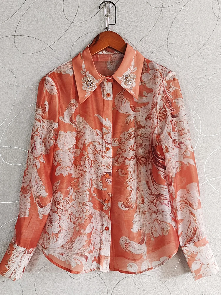 AELESEEN-Conjunto de 2 piezas Vintage para mujer, blusa de diamantes con cuello vuelto y falda larga, traje de fiesta elegante, diseñador de moda de verano