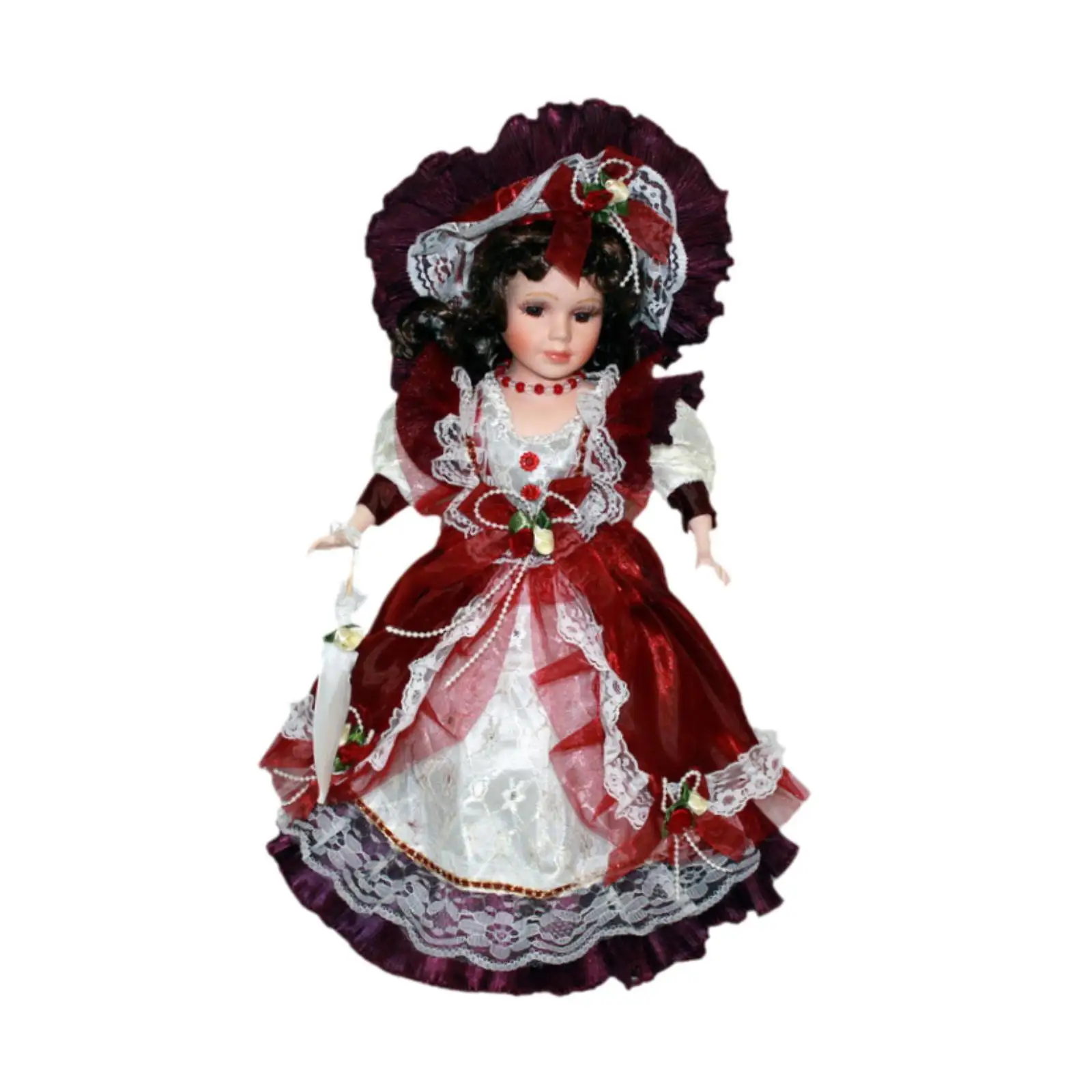 

Porcelain People for Doll House Decor Ornament Beautiful Woman Ceramic Doll