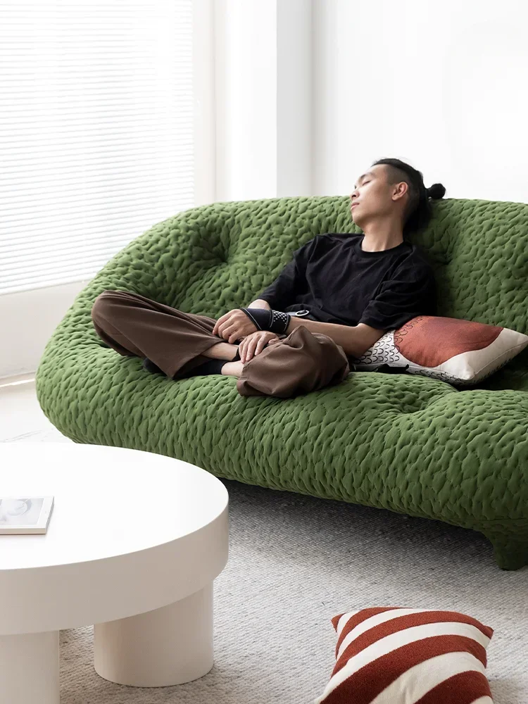 Shuogu Freehand Espaço Shell Sofá, Minimalista Criativo Curvo, Retro Verde, Internet Celebrity Art Designer