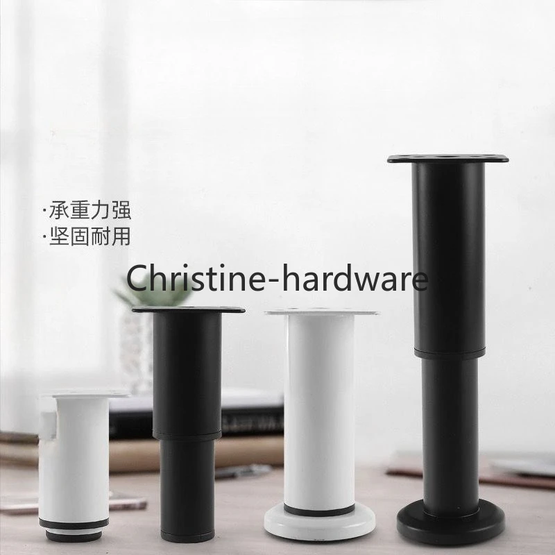 

4 шт. регулируемых по высоте опорных ножек для мебели, черные телескопические ножки для столов, используемые для столов, каркасов кроватей, тумб под телевизор, диванов.