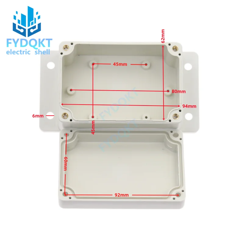 1pcs 100x68x50mm Small Electronics Enclosure Clear Plastic Enclosure Waterproof Junction Box Switch Box DIY PLC Project Box