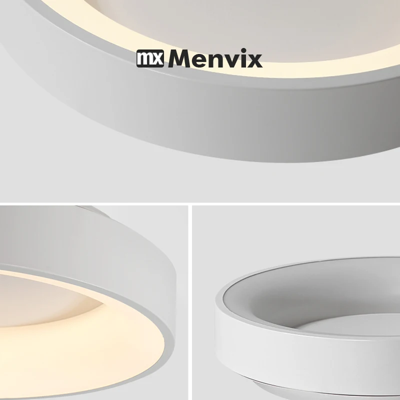 White Grey Modern Design LED Ceiling Lights For Living Room Bedroom Dining Room Dimmable Lamp Indoor Round Sqaure Fixtures