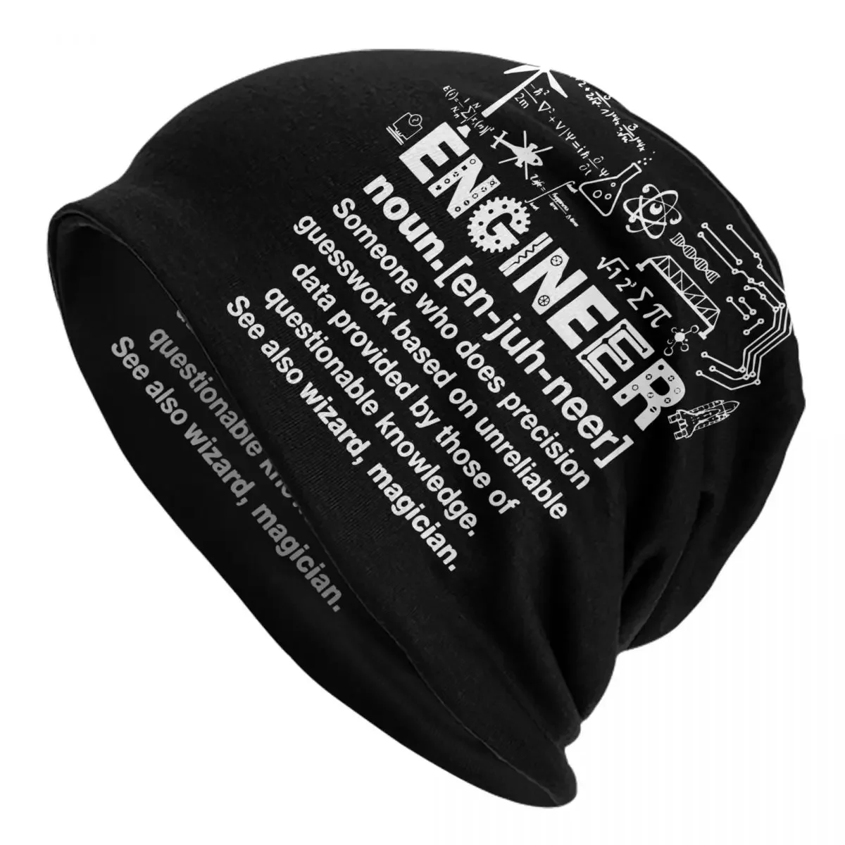 Engineer Humor Definition Skullies Beanies Hat Electrical Geek Hip Hop Men Women Outdoor Cap Warm Dual-use Bonnet Knitting Hats