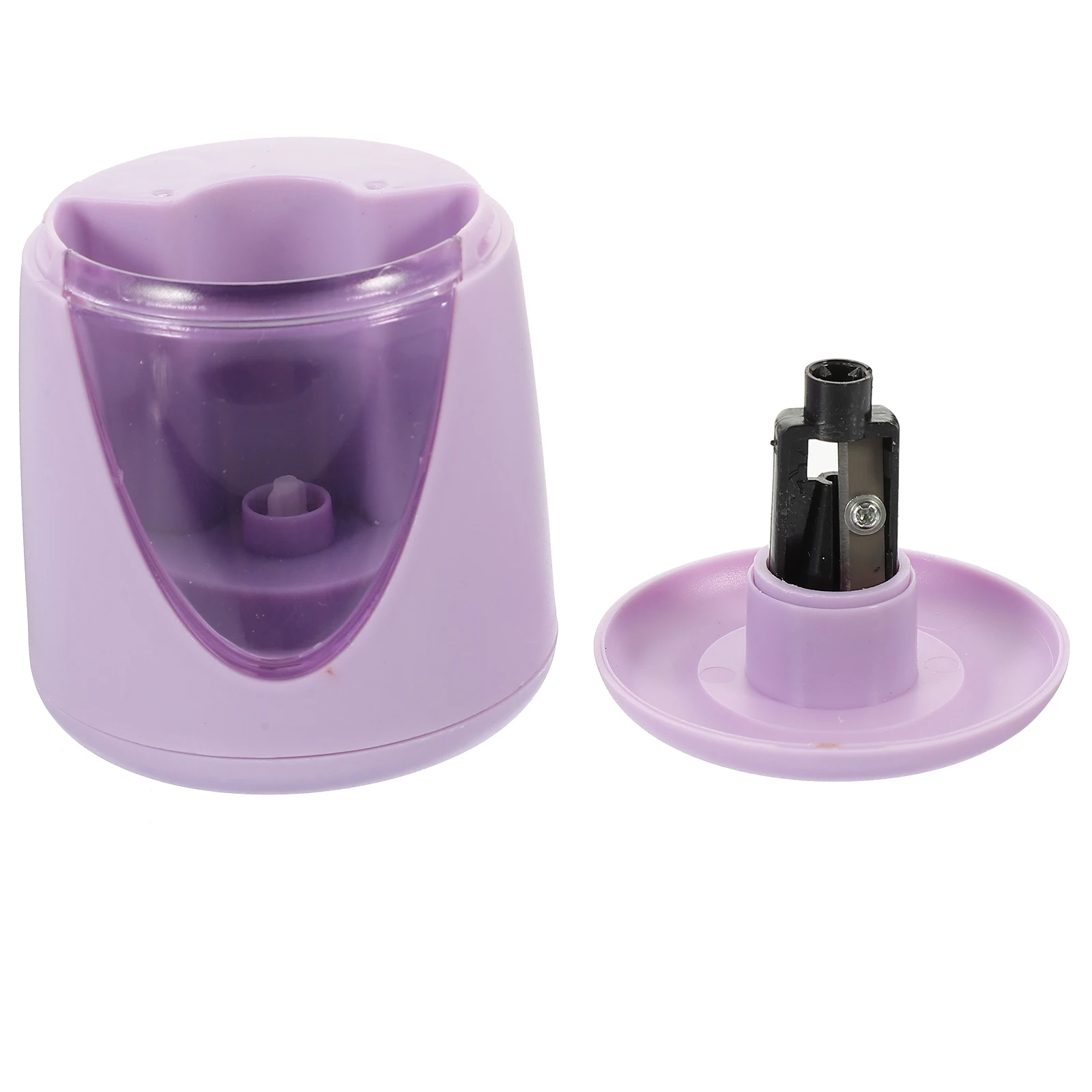 

Electric Pencil Sharpener Automatic Kids Purple Mechanical Office Stainless Steel Pupils Students School Supplies Portable Mini