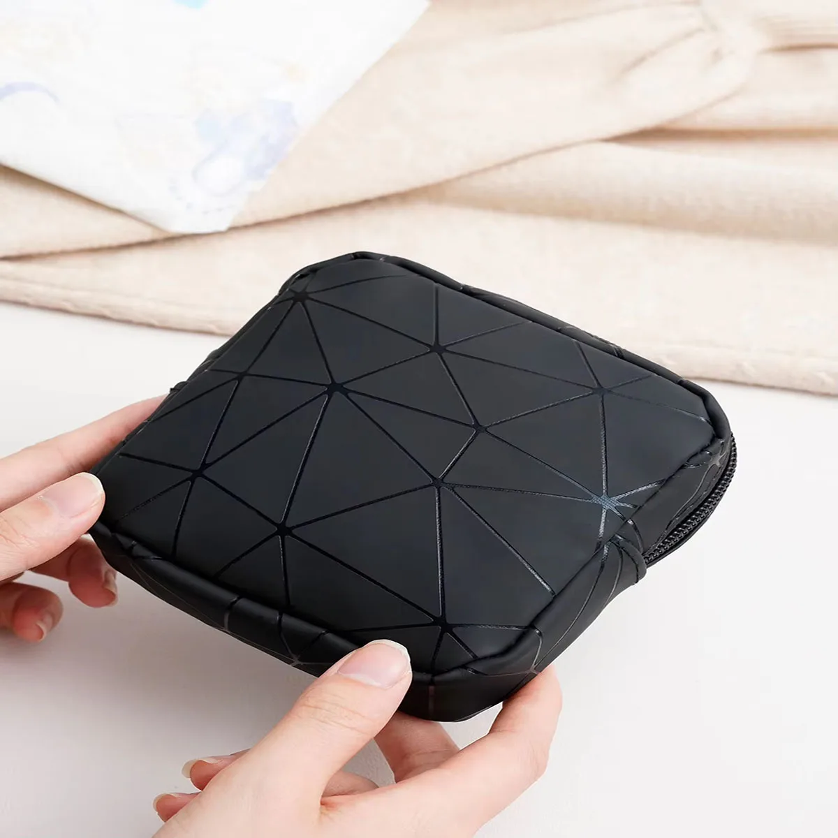 Frauen Kosmetiktasche Geldbörse Make-up Tasche Tampon Aufbewahrungstasche Damenbinden Tasche Student Damenbinden College Dorm Essentials